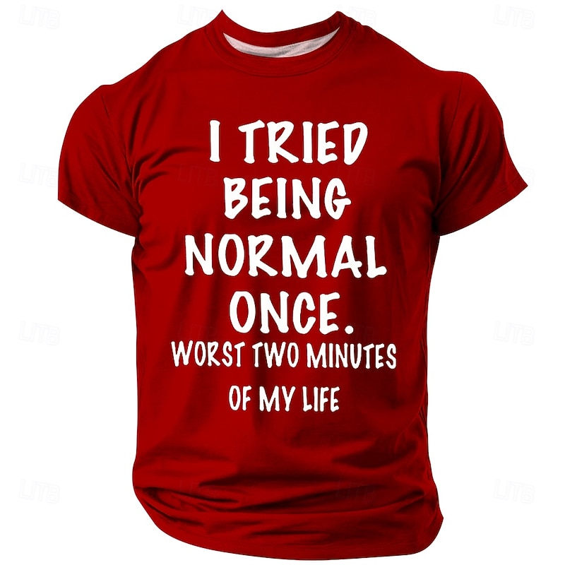 Men's Sarcastic Funny Slang T Shirt Short Sleeve T shirt 3D Print Crew Neck Shirt Fashion Daily Street Daily Black Red Blue Summer Spring Clothing Apparel S M L XL XXL XXXL