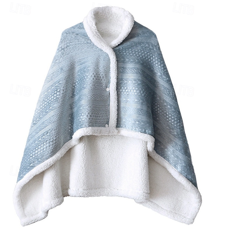 Winter Cashmere Office Nap Shawl Blanket Wearable Cloak Lazy Blanket Thickened Leg Covering Small Blanket2