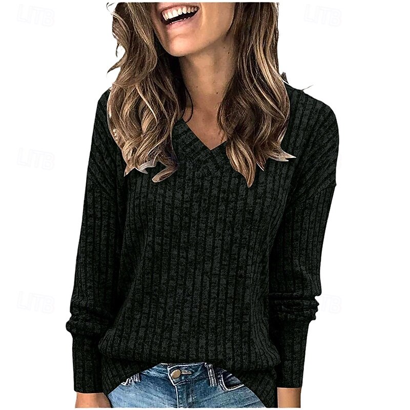 Women's Long Sleeve Shirts Lounge Top Long Sleeve Top Athleisure V Neck Solid Colored Gym Outdoor Running Sportswear Activewear Black Red Green3