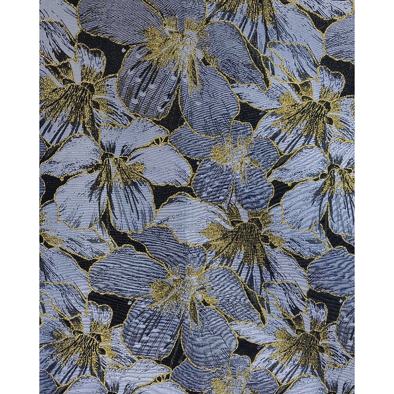 Jacquard Brocade A-Line Mother of the Bride Dress Elegant Vintage Shirt Collar Floor Length Stretch Fabric Long Sleeve with Bow(s) Color Block3