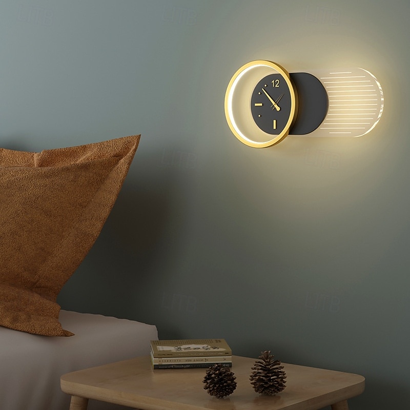 Wall Clock, Modern LED Wall Clock, 3 Color Brightness Adjustment, Mute Movement Sweeping, Non-Ticking, for Kitchen, Living Room, Bedroom, Office2