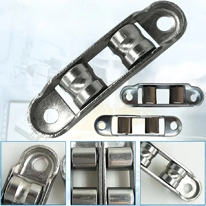 10pcs Steel & Aluminum Alloy Sliding Door and Window Rollers, Stainless Steel Pulley Wheels for Track Doors and Window Tracks