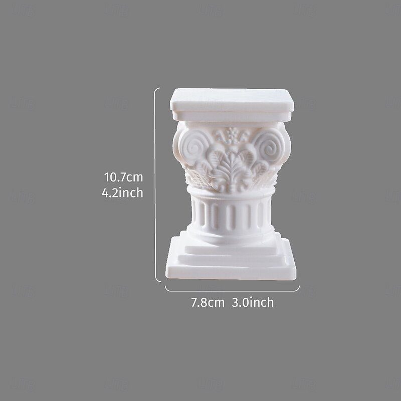 Roman Column Resin Statue – European-Style Decorative Base for Candles, Home, Wedding, and Holiday Décor, Corinthian Pillar, Church-Inspired, Photo Prop for Living Room & Table2