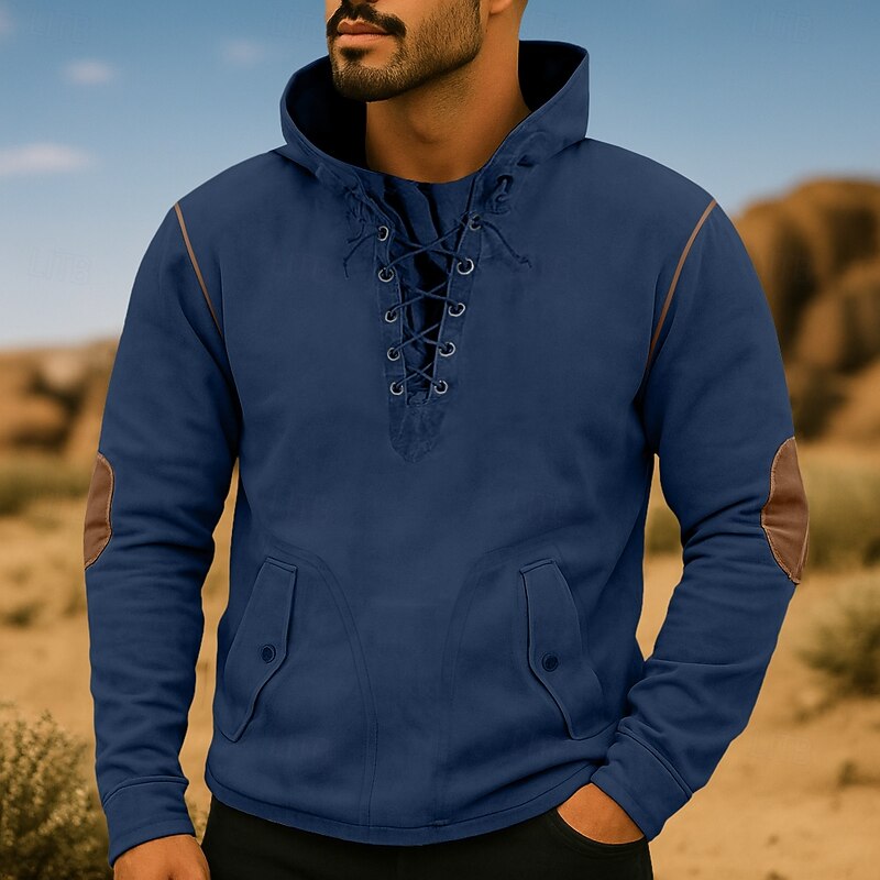 Men's Sweatshirt Pullover Hoodie Sweatshirt Pullover Tactical Hoodie Black Army Green Navy Blue Khaki Standing Collar Plain Drawstring Sports & Outdoor Casual Daily Streetwear Cool Sportswear Spring2