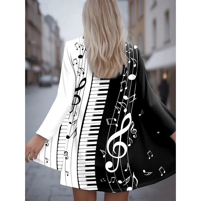 Women's Casual Jacket Warm Comfortable Irregular Hem Open Front Vintage Fashion Casual Comfortable Geometric Street Casual Daily Long Collarless Regular Fit Long Sleeve Outerwear Black White Yellow