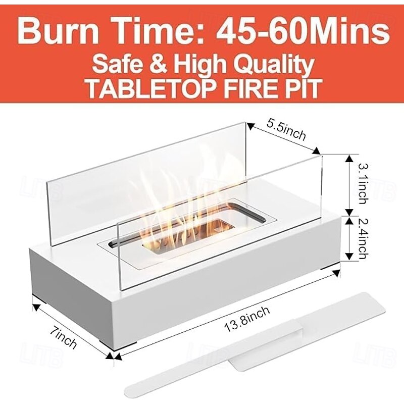 Tabletop Fire Pit,Indoor & Outdoor Table Top Firepit Ethanol Tabletop Fireplace Bowl for Patio Backyard Livingroom Family Dinner Party Valentines Day Tabletop Decorations2