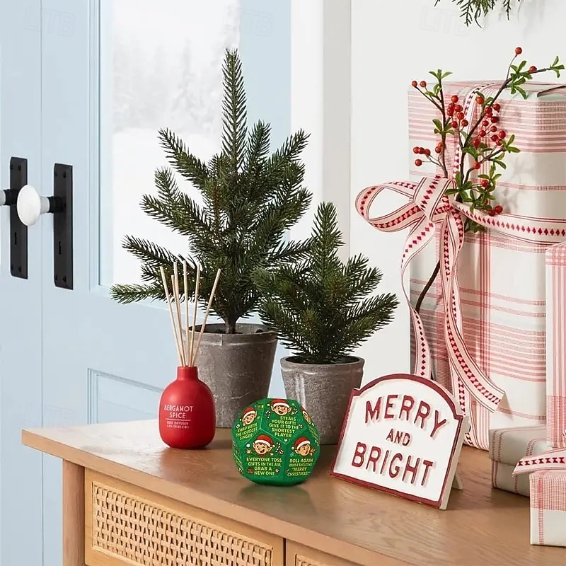 Christmas Gift Exchange Dice 12 Sides with Elf Pattern Hilarious Exchange Party Game Dice Perfect for Holiday Gatherings and Family Fun, Party Games, Christmas Games4