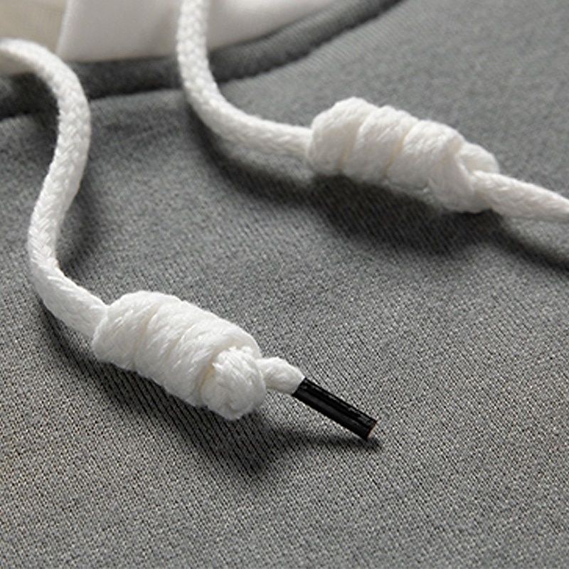 Men's Hoodie Pullover Hoodie Sweatshirt Black Red Gray Hooded Plain Patchwork Color Block Sports & Outdoor Casual Daily Streetwear Cool Sportswear Spring &  Fall All Seasons Clothing Apparel Hoodies4