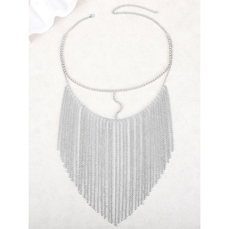 Women's Rhinestone Fringe Mask - Sparkling Tassel Face Jewelry Accessory for Party, Festival, Masquerade and Clubwear Events4