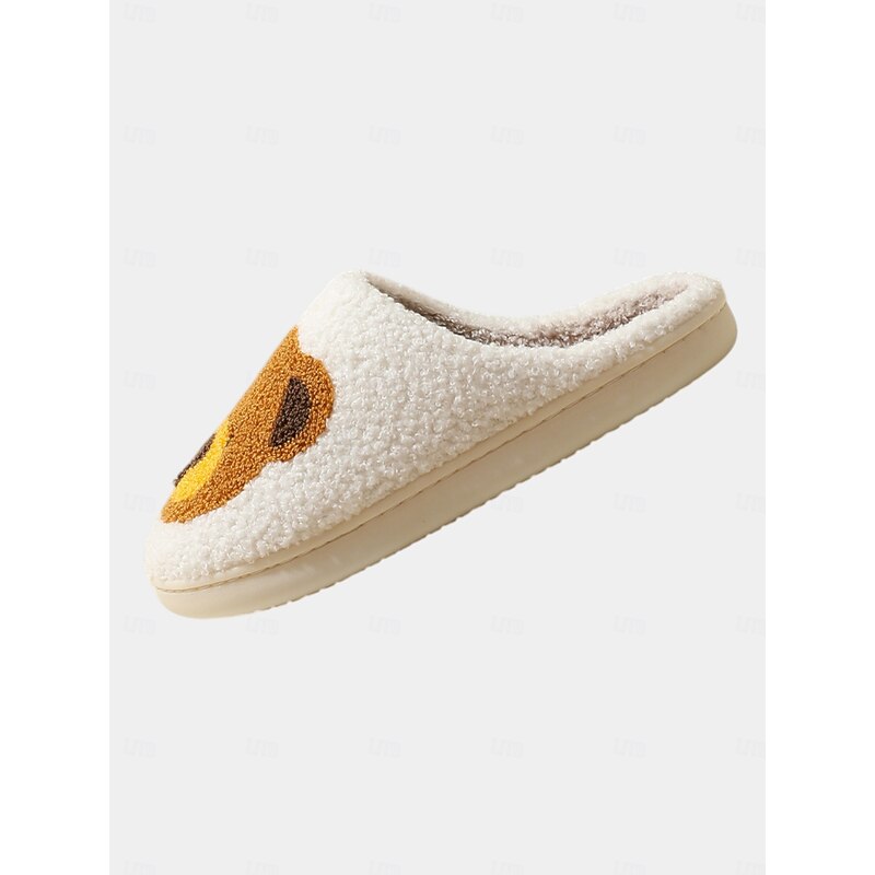 Women's Fuzzy Bear Slippers Warm Plush Indoor Shoes Cute Cartoon Style for Winter Home Wear4