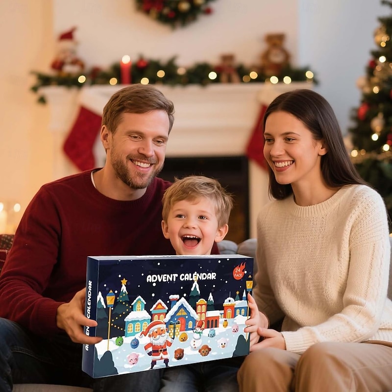 Car Christmas Advent Calendar 2025 for Kids, 24 PCS Animal Pull Back Cars Vehicle Toy Advent Calendars, 24 Days Christmas Countdown Calendar Race Cars for Boys Girls3