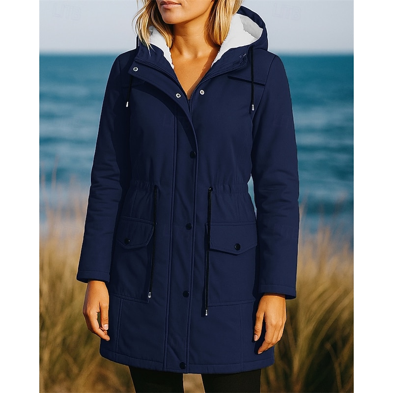 Women's Hiking Jacket Fleece Jacket Thermal Jacket Winter Outdoor Thermal Warm Windproof Top Black Pink Army Green Red Dark Blue4