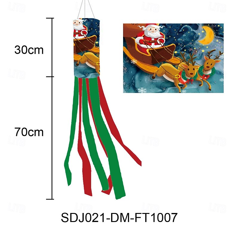 Christmas Santa Claus Yard Flag, Outdoor Holiday Garden Banner, Festive Decoration Flag for Christmas Home, Porch, Lawn, Holiday Atmosphere Setup4