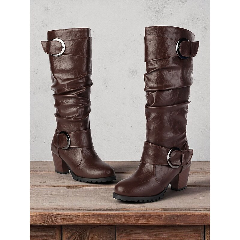Knee High Boots | Brown | Wide | All Footwear | Women