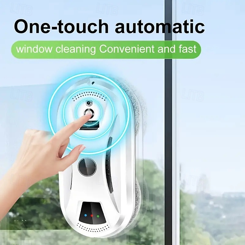 Remote-Controlled Window Cleaning Robot with Cleaning Cloth Fully Automatic Window Washer Remote-Controlled Electric Intelligent Window Cleaning Device with Planning Function4