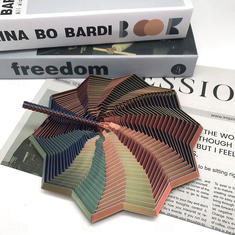 Expand Sensory Fidget Star Hexagonal Decompression Toy with Handle 3D Printed Stress-Relief Companion, Honeycomb Whirling Spiral Design for Focus and Anxiety Relief4