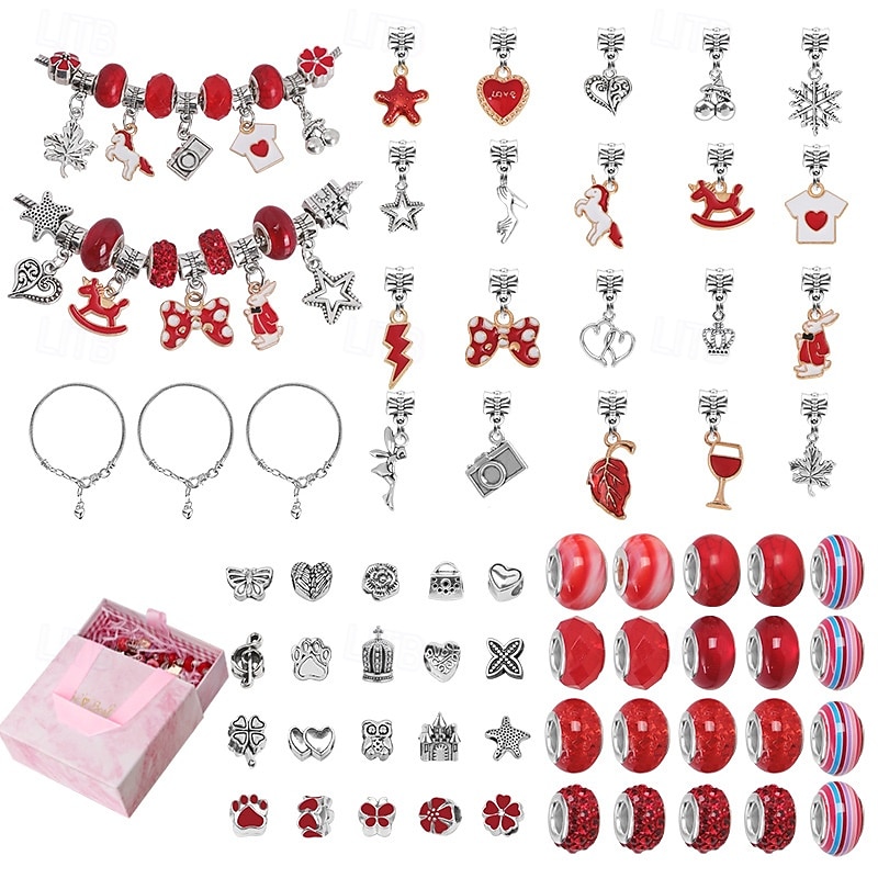 Charm Bracelet Making Kit,Christmas Girls Toy That Inspires Creativity and Imagination, Crafts for Girls Ages 8-12 with Jewelry Making Kit Perfect Gifts for 6 7 8 9 10 Girl Self-Expression!4