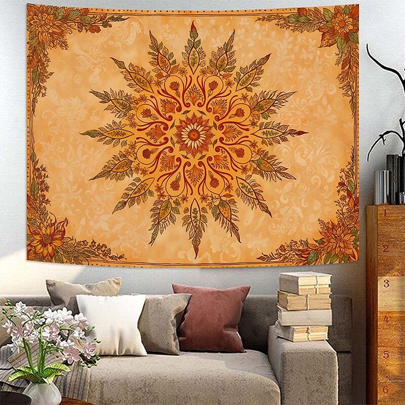 Tapestry Banners Blanket Mandala Bohemian Boho Bedroom Living Room Dorm College Dorm Classroom Wall Porch Home Decor2