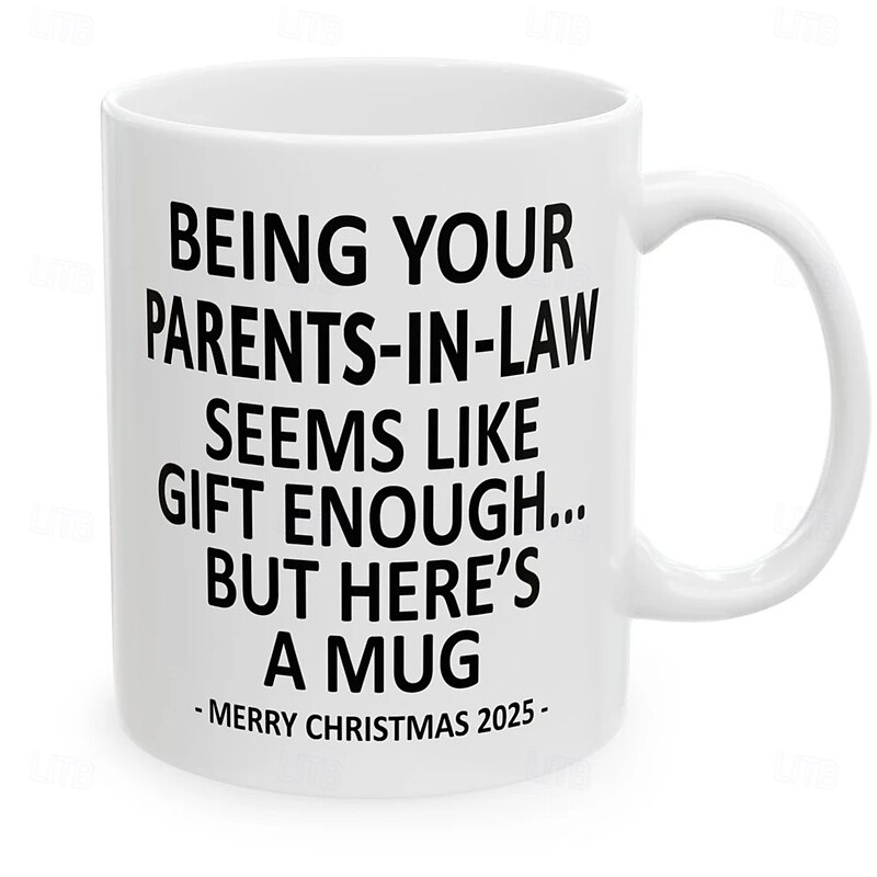 Christmas 2025 Gift Mug Being Your Parents-In-Law 11oz Funny Mug Holiday Coffee Cup from Parents-In-Law Hilarious Xmas Present Family Birthday Seasonal Drinkware4