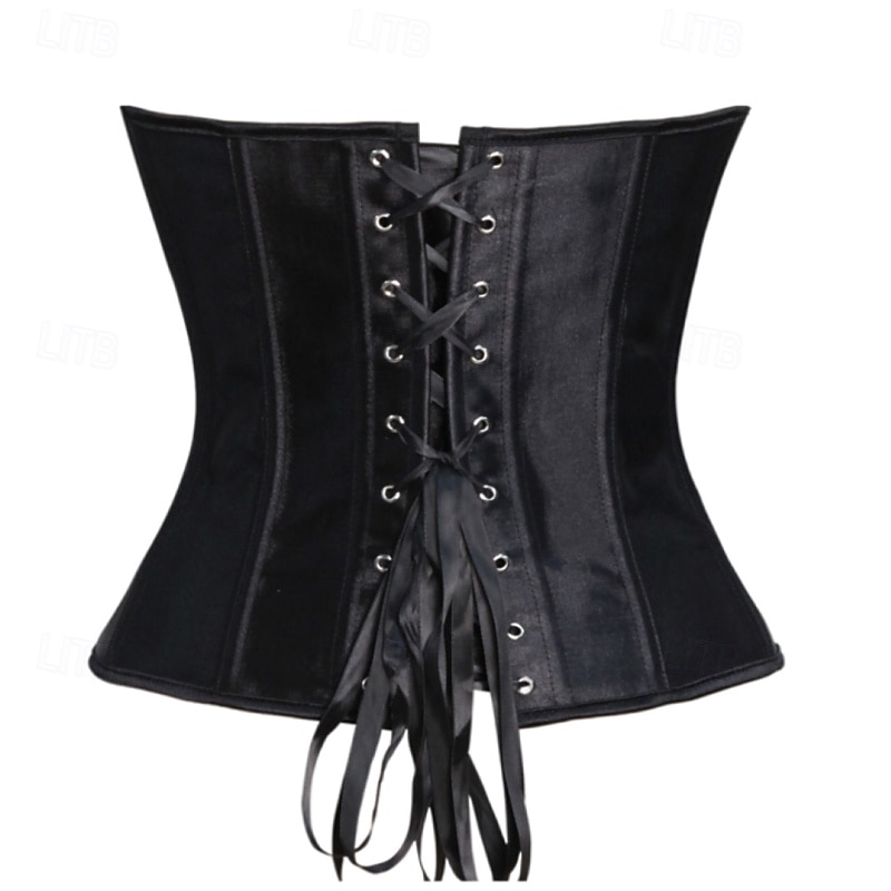 Women's Corset Shapewear Waist Cincher Shapewear Sexy Corset Sexy Sweet Pure Color Irregular Hem Vacation Party Street Sleeveless Cold Shoulder Black White Red Spring Fall Tailored Fit3