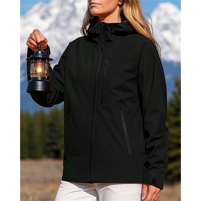 Women's Outdoor Jacket Hiking Jacket Hiking Windbreaker Outdoor Waterproof Windproof Hiking Outfits Hiking Clothes Spring Autumn / Fall Jacket Hunting Climbing Camping / Hiking / Caving Solid Color4