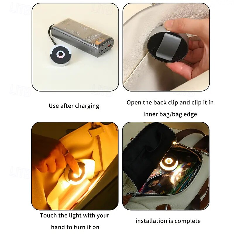 Mini Lightweight Portable Creative Bag Light with Soft Glow and Gentle Light Hook Design for Easy Attachment and Removal4