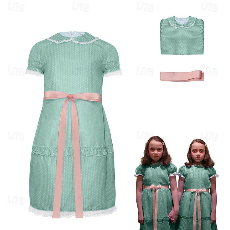 Ghost Twins Halloween Dress The Shining Cosplay Horror Kid's Women's Carnival Masquerade Dailywear Easy Halloween Costumes Dress Up