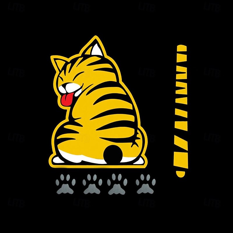 Car Rear Wiper Funny Tail-Wagging Cat Sticker, Cute Moving Cat Decal for Rear Window, Reflective Waterproof Car Wiper Decoration, Car Rear Glass Sticker3