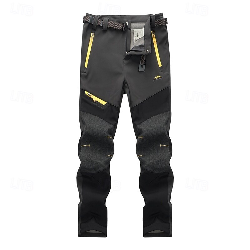 Women's Hiking Pants Trousers Fleece Pants Thermal Pants Waterproof pants Patchwork Winter Outdoor Regular Fit Thermal Warm Waterproof Windproof Bottoms Zipper Pocket Purple Green Camping / Hiking