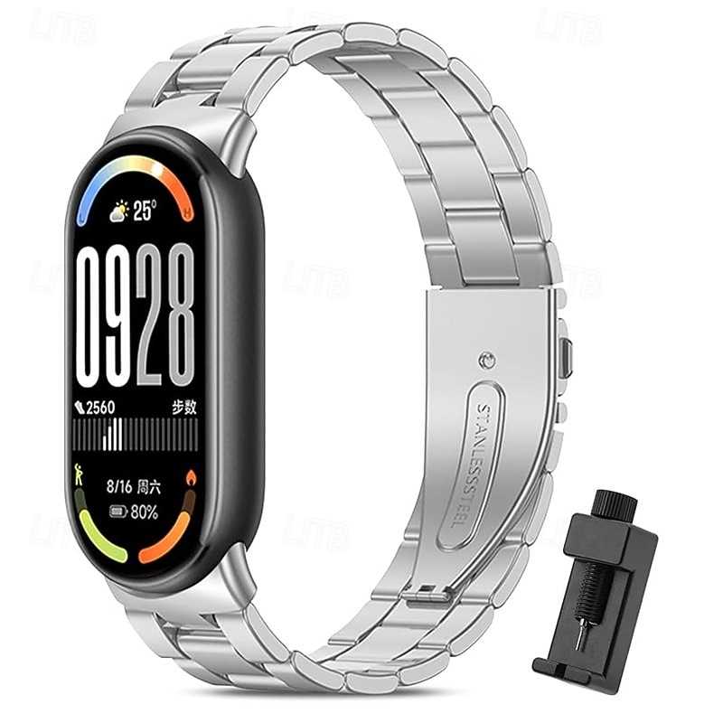 Smart Watch Band Compatible with Xiaomi Mi Band 10 Band 9 Band 8 Smartwatch Strap with Removal Tool Adjustable Sport Band Replacement Wristband2