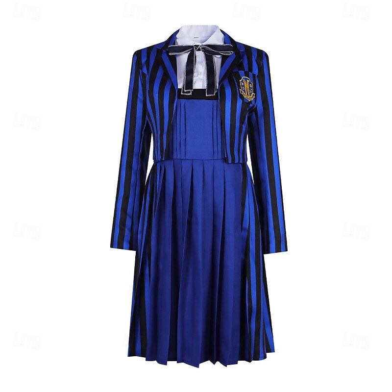 Dark Academia Halloween Fancy Costume School Uniform Gothic Horror Gothic Horror Scary Costume Adults' Women's Halloween Carnival Performance Party Easy Halloween Costumes Dress Up3