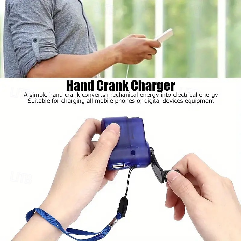 Portable Hand-Crank Generator with USB Charging Ideal for Camping and Emergency Use Durable Design Perfect Surprise Gift