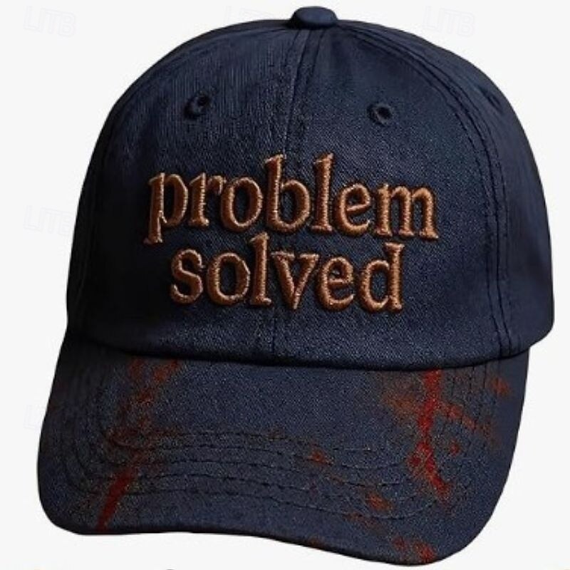 Men's Baseball Cap Sun Hat Trucker Hat Black Dark Navy Polyester Embroidered Fashion Casual Halloween Party Festival Letter Blood stains Adjustable Sunscreen4