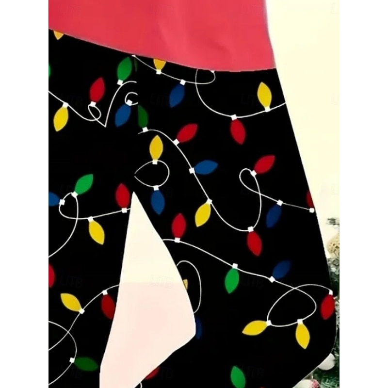 Women's Chinos Leggings Cozy Leggings Ethnic Style Casual Full Length High WaistPantsUgly Christmas Graphic Printing Thermal Warm Comfortable Stretchy Vacation Casual Daily Black Summer Spring Fall2