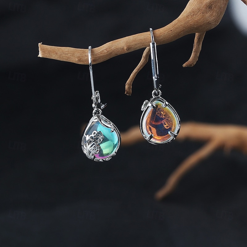 1 Pair Drop Earrings Hoop Earrings For Women's Street Date Beach Alloy Classic4