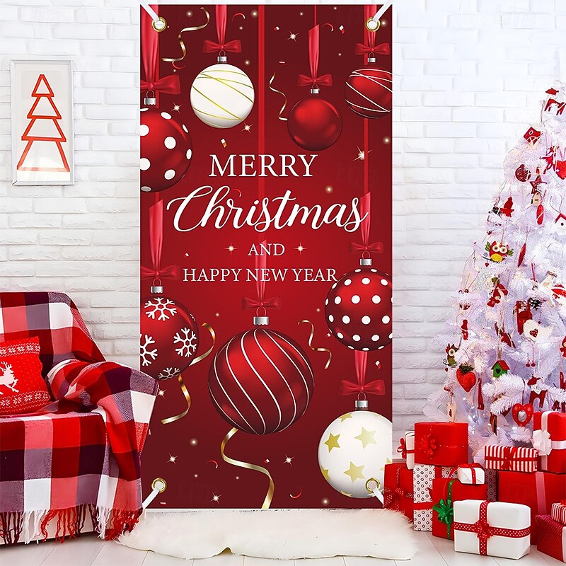 Christmas Posters Door Cover Outdoor Banners Tree Cute 3D Party Dorm Teens Room College Dorm Guys Man Cave Frat Bedroom Shooting Backgrounds Home Decor2