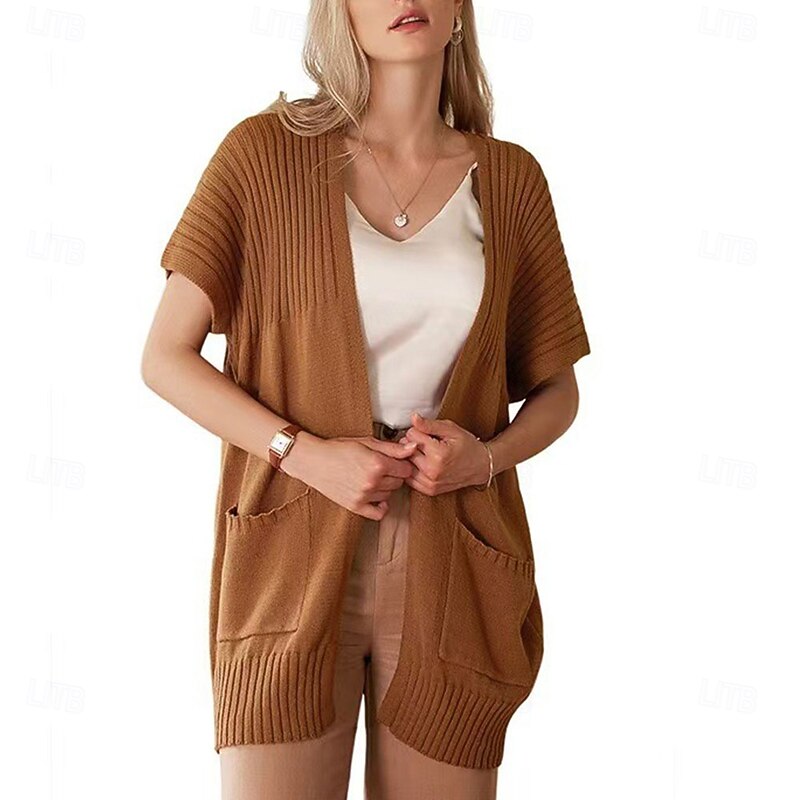 Wedding Guest 's Wraps Elegant Casual Daily Keep Warm Short Sleeve Polyester Wedding Wraps With Pure Color For Wedding Spring3