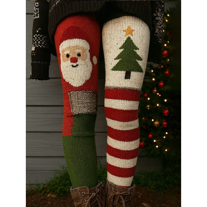 Women's Leggings Vacation Vintage Ethnic Style Full Length High WaistPantsUgly Christmas Graphic Plaid Cat 3D Print Quick Dry Breathability Soft Stretchy Outdoor Home Causal Black White Green Summer2