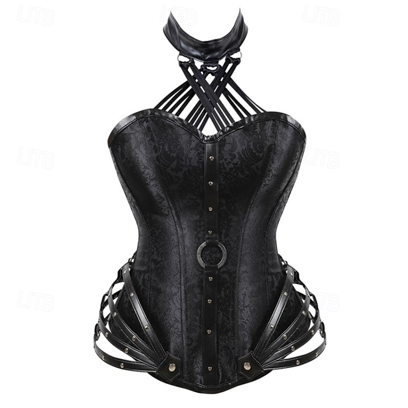 Women's Corset Shapewear Waist Cincher Shapewear Sexy Corset Fashion Sexy Floral Backless Vacation Party Street Sleeveless Corset Black Wine Gray Spring Fall Tailored Fit