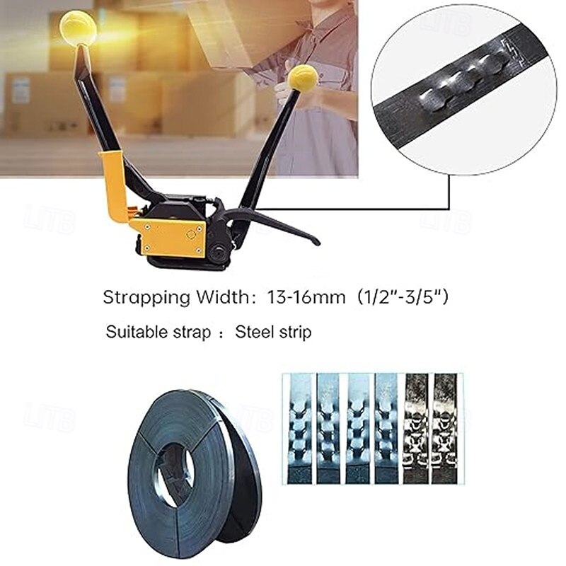 Steel Strapping Tool A333 Stainless Steel Manual Belt Packing Machine With Non-metal Buckle Packing Suitable for Width 1.27 cm 1.91 cm Non-sealing Combination Tool4