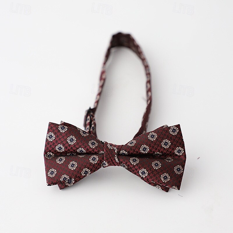 Men's Bow Tie Modern Contemporary Bow Geometic Wedding Party Daily Wear4