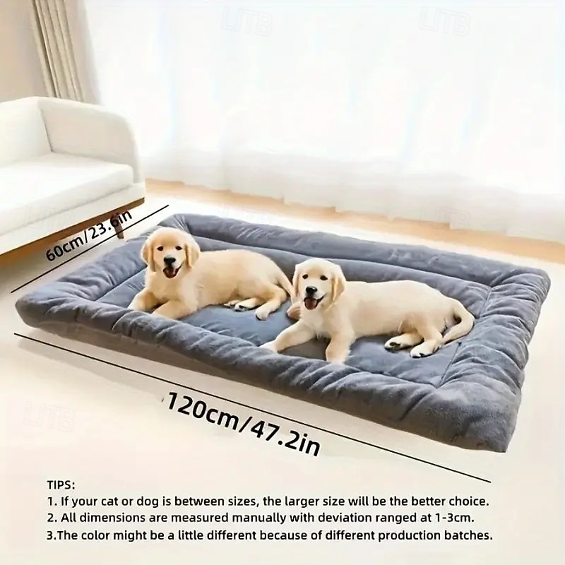 Large Dog & Cat Bed, Reversible Plush Pet Mattress, Cozy Sofa Bed for Dogs, Popular Social Media Pet Mat, Soft Washable Pet Nest for Large Dogs3