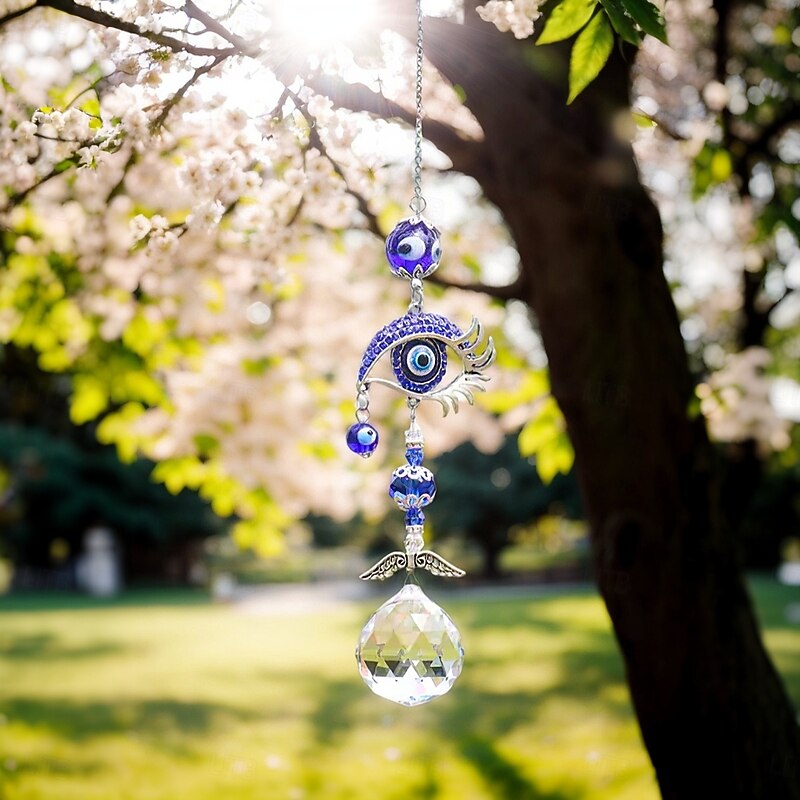 1PC Devil's Eye Crystal Sun Catcher Decorative Pendant Suitable for Hanging Decoration and Warm Gifts in Gardens Terraces Courtyards Porches and Balconies. It Can Be Used Both Indoors and Outdoor4