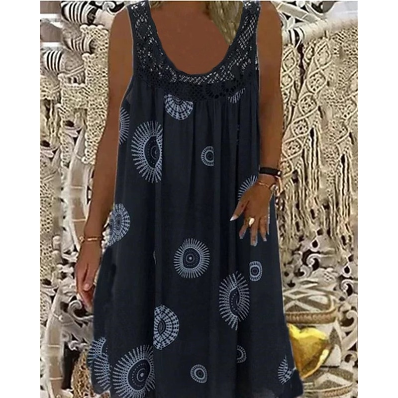 Women's Midi Dress Black Dress Party Dress Casual Dress Cocktail Dress Elegant Fashion Modern Outdoor Party Daily Slim Color Block Sleeveless Crew Neck Black White Yellow Red Spring Autumn