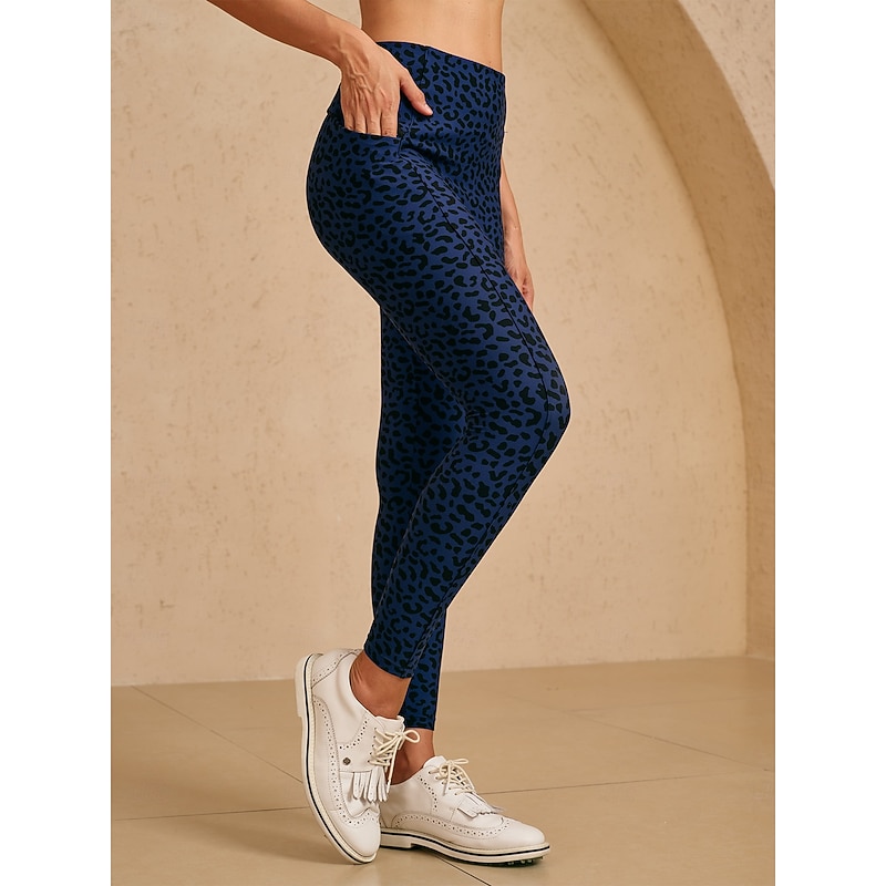 Women's Leggings Navy Blue Leggings Ladies Golf Attire Clothes Outfits Wear Apparel