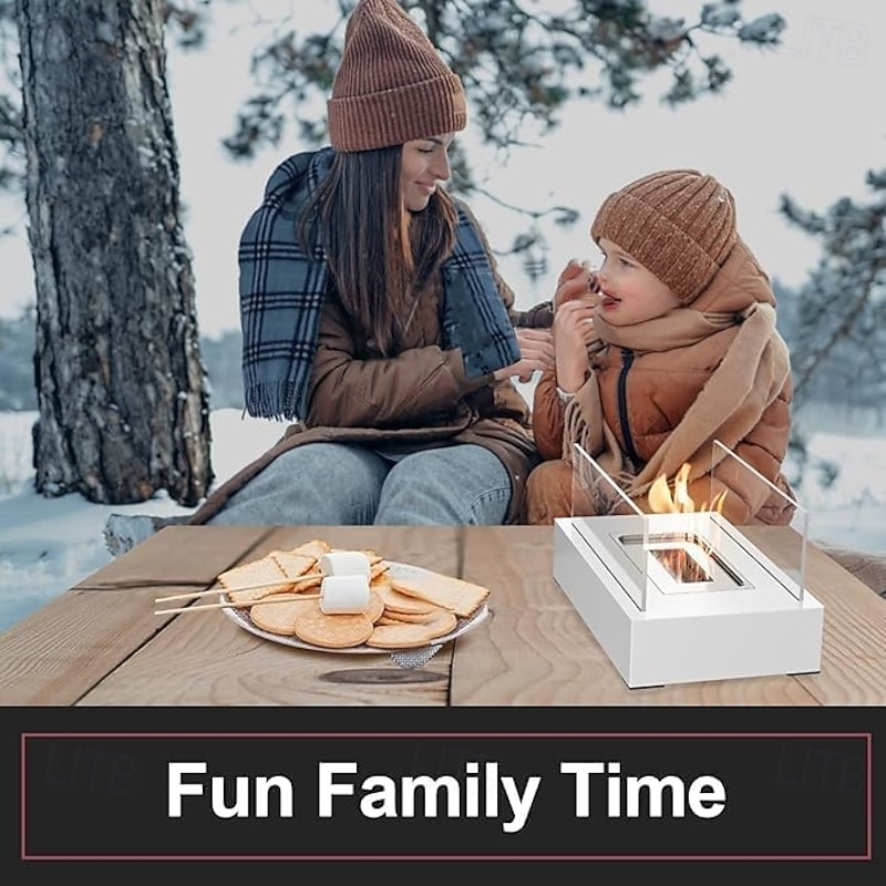 Tabletop Fire Pit,Indoor & Outdoor Table Top Firepit Ethanol Tabletop Fireplace Bowl for Patio Backyard Livingroom Family Dinner Party Valentines Day Tabletop Decorations4