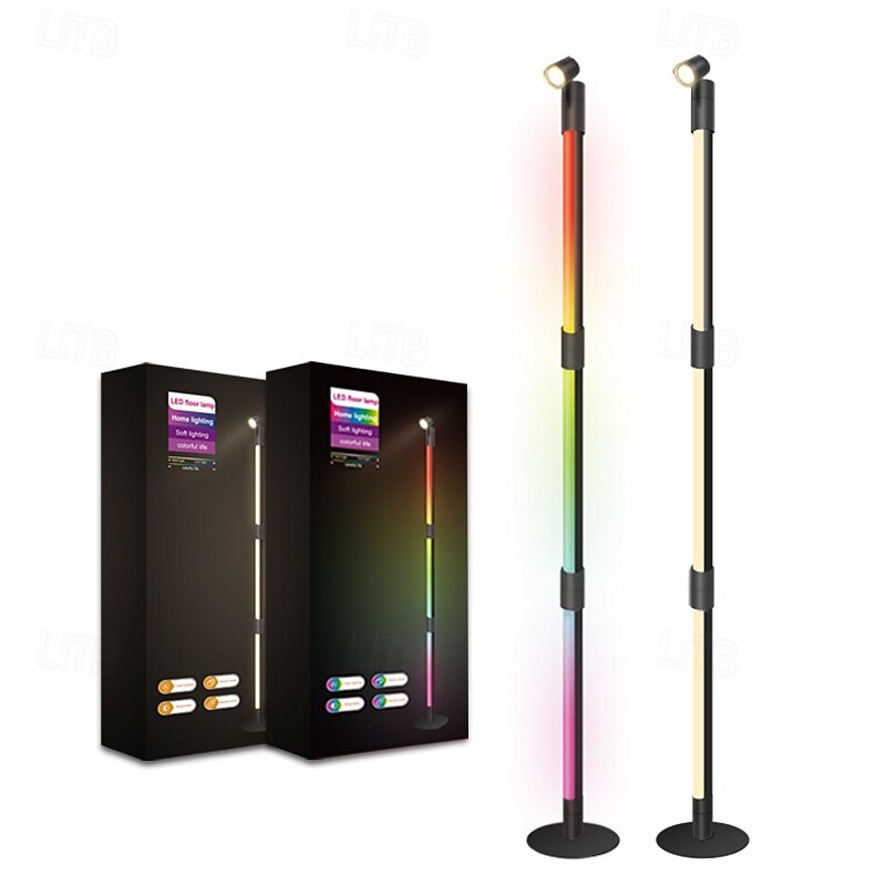 Corner Floor Lamp RGB, LED Floor Lamp with Music Sync and 16 Million DIY Colors, App & Remote Control, Color Changing Modern Smart Corner Lamp for Bedroom Living Room2