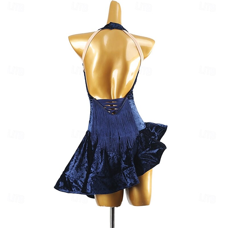 Women's V-neck DanceWear Dance Dress Performance Wear3