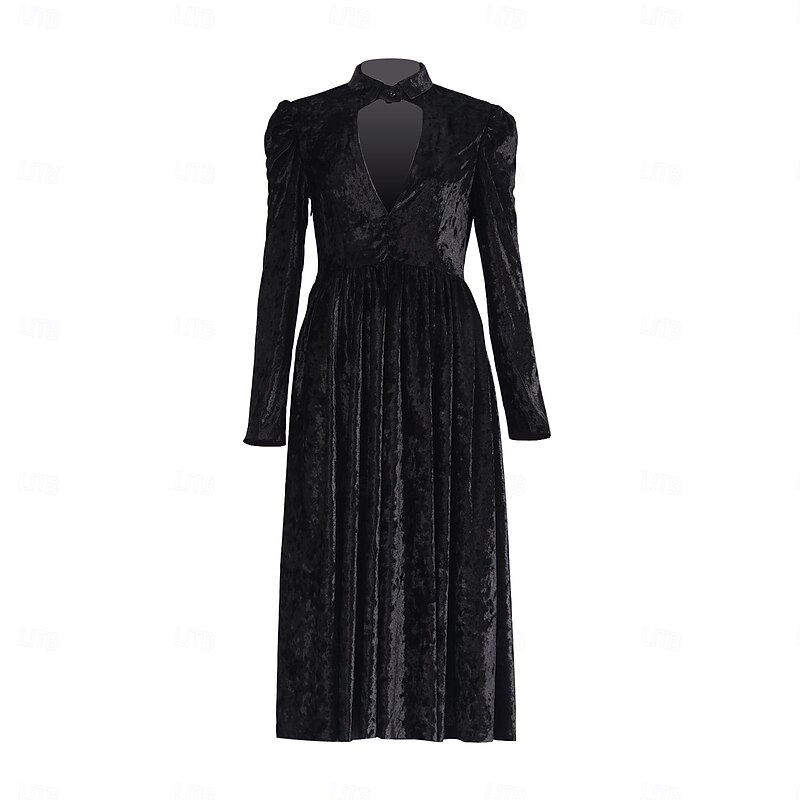 Dark Academia Halloween Dress Fancy Costume Gothic Horror Gothic Horror Scary Costume Adults' Women's Halloween Carnival Performance Party Easy Halloween Costumes Dress Up2