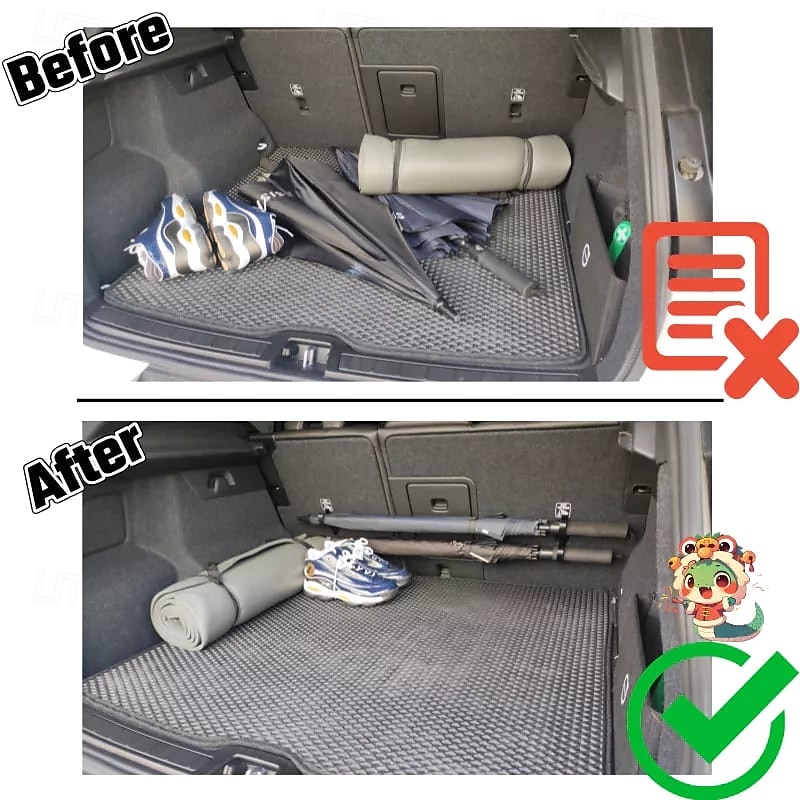 2 Pack Car Umbrella Hooks Universal Rain Umbrella Hangers for Sedan, SUV, Trunk Storage, No Noise, Stable & Silent Installation, Keeps Umbrella Secure, Organized, and Easily Accessible, Sleek Interi2